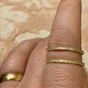 Two Slim Eternity Band Rings